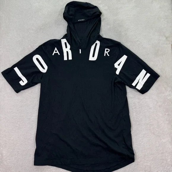 Sleeve Basketball Hoodie Short Sleeve Hoodie Jordan Nike Dri-Fit